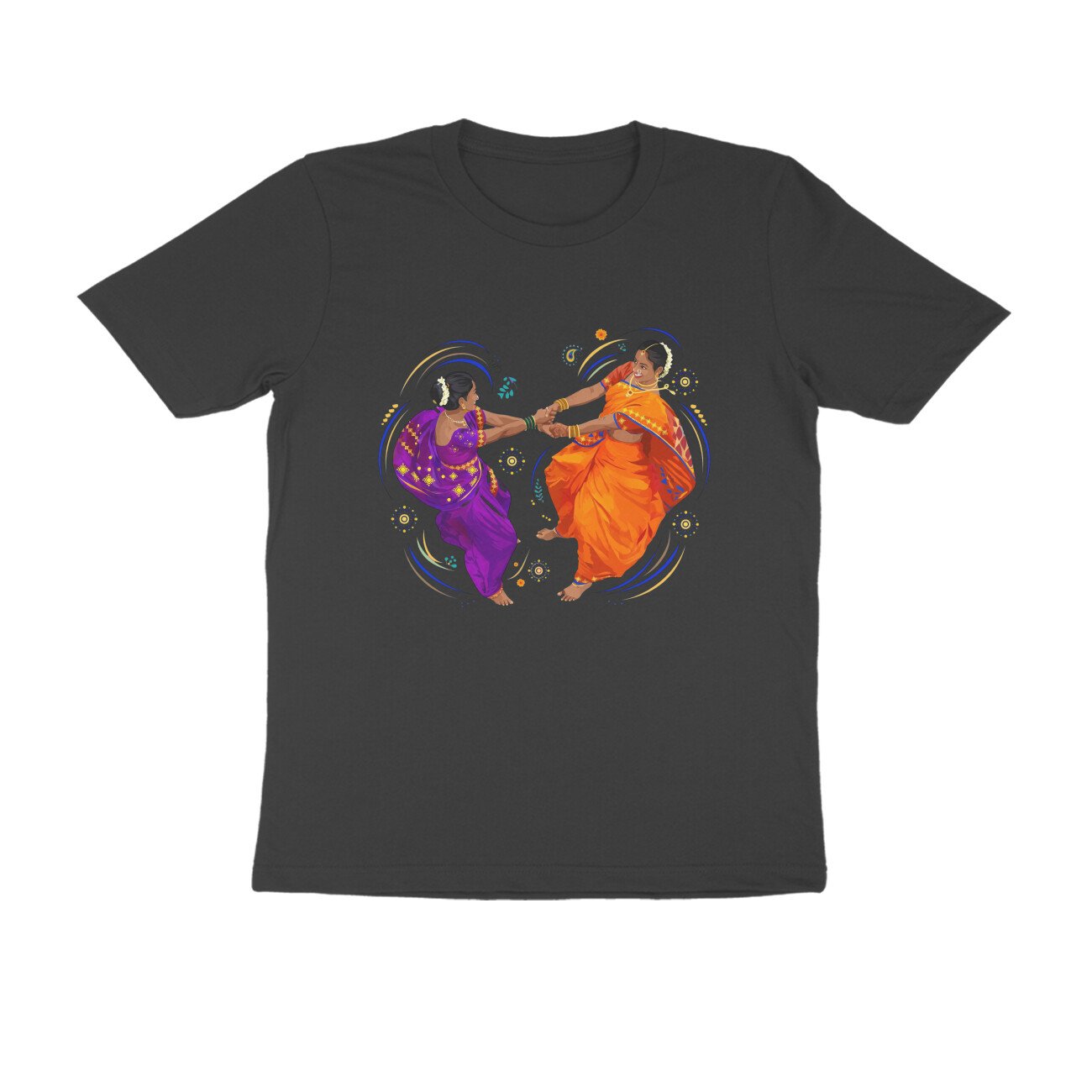 फुगडी T-Shirt | Fugadi Dance Maharashtra Traditional Marathi Culture Design - Image 4