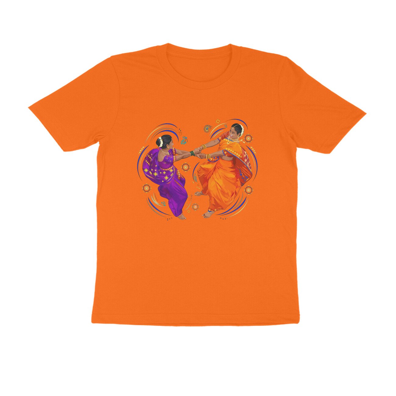 फुगडी T-Shirt | Fugadi Dance Maharashtra Traditional Marathi Culture Design - Image 9