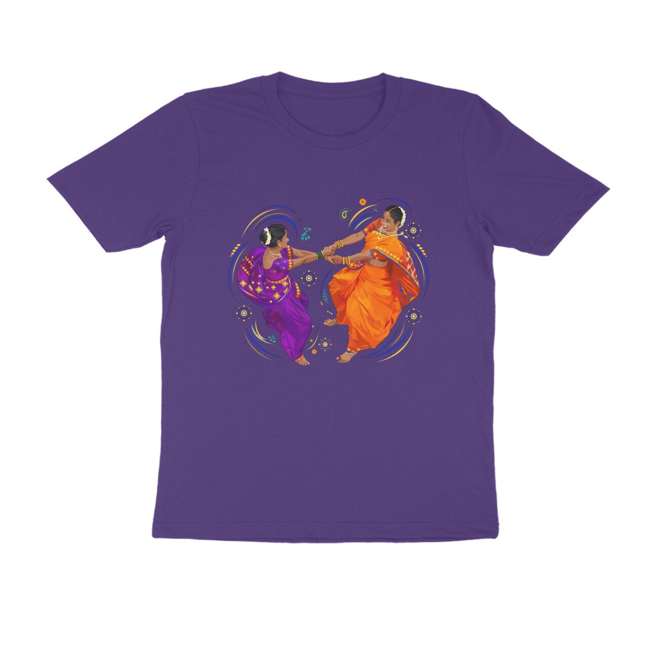 फुगडी T-Shirt | Fugadi Dance Maharashtra Traditional Marathi Culture Design - Image 10