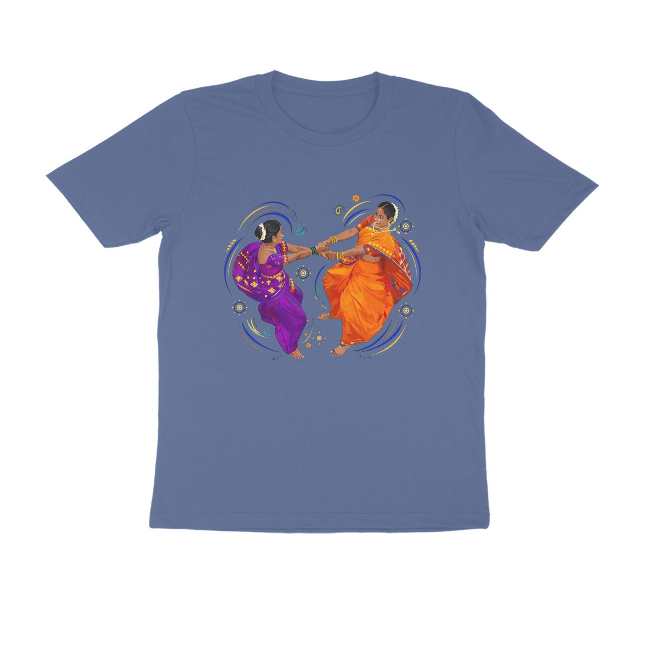 फुगडी T-Shirt | Fugadi Dance Maharashtra Traditional Marathi Culture Design - Image 11