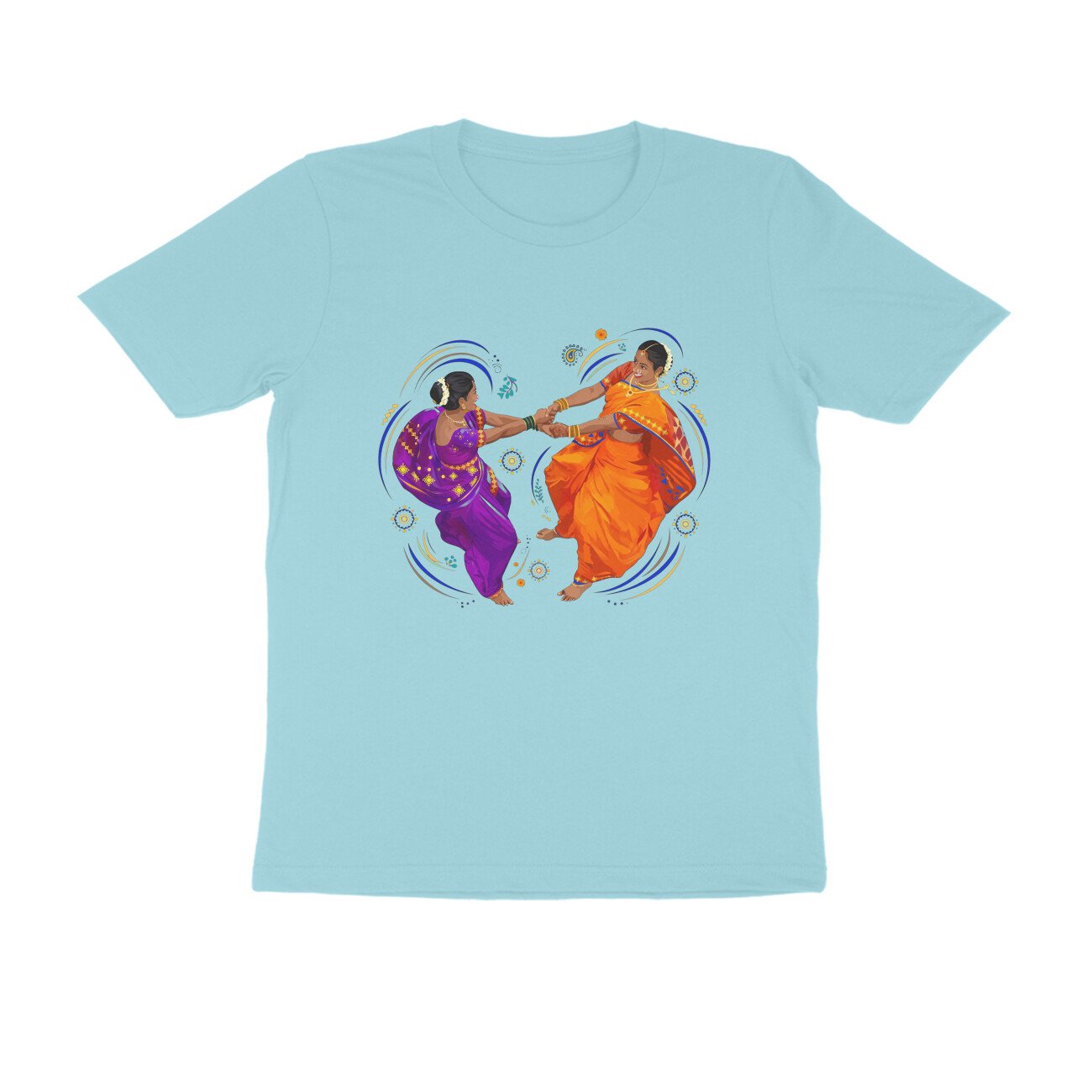 फुगडी T-Shirt | Fugadi Dance Maharashtra Traditional Marathi Culture Design - Image 12