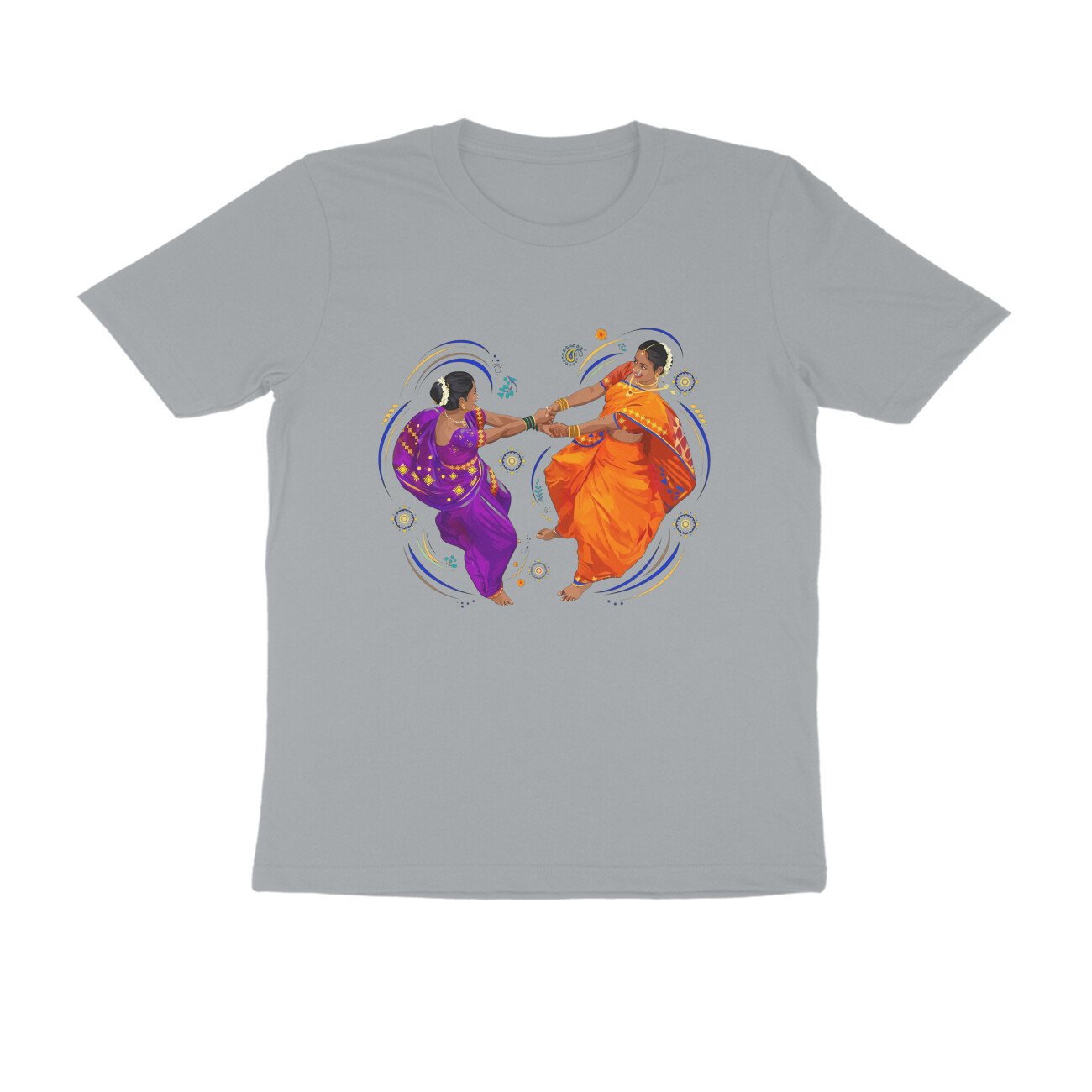 फुगडी T-Shirt | Fugadi Dance Maharashtra Traditional Marathi Culture Design - Image 13