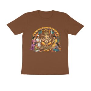 Ganesh Festival at Home T-Shirt | Ganpati Bappa Family Celebration & Marathi Tradition