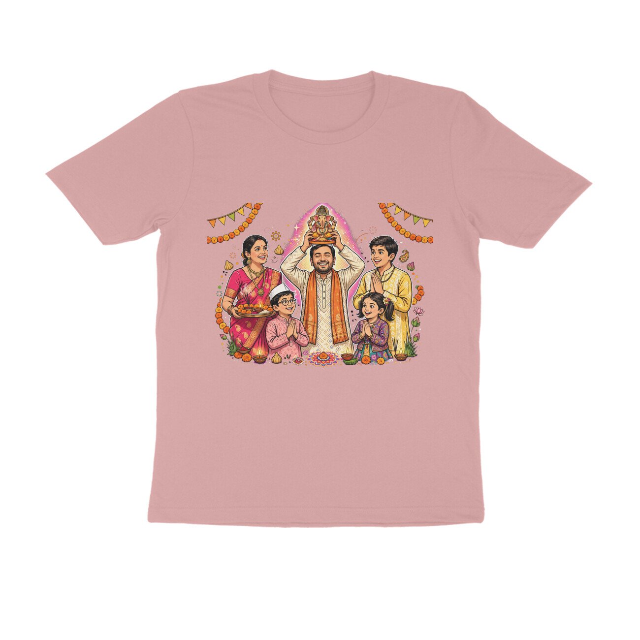 गणेश चतुर्थी T-Shirt | Ganesh Chaturthi, Ganpati Bappa & Marathi Festival Design - Image 9