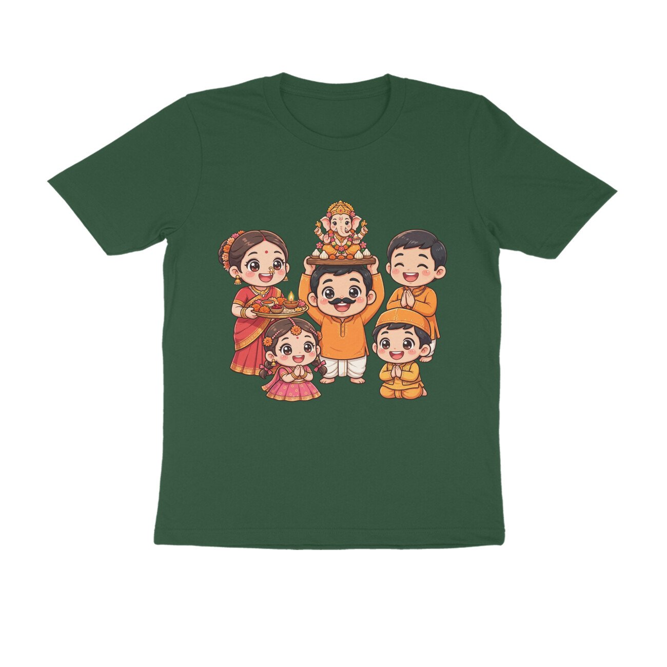 १ २ ३ ४ गणपतीचा जय जयकार | ५ ६ ७ ८ गणपतीचा थाटमाट T-Shirt | Ganpati Bappa - Image 4
