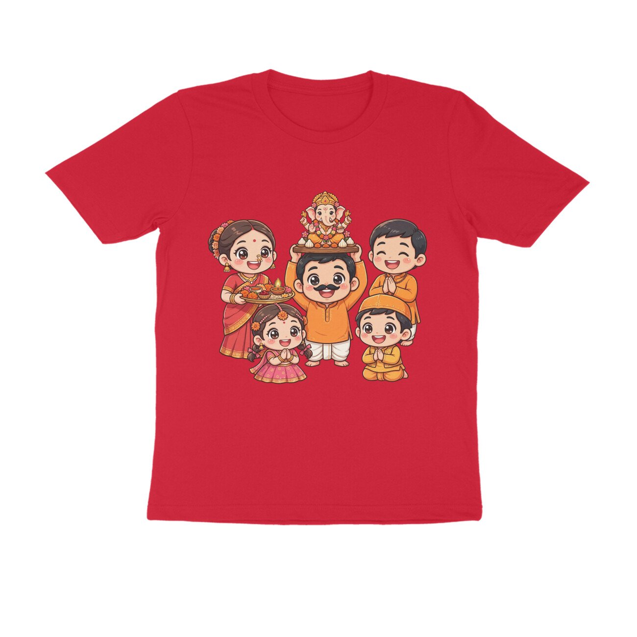 १ २ ३ ४ गणपतीचा जय जयकार | ५ ६ ७ ८ गणपतीचा थाटमाट T-Shirt | Ganpati Bappa - Image 7