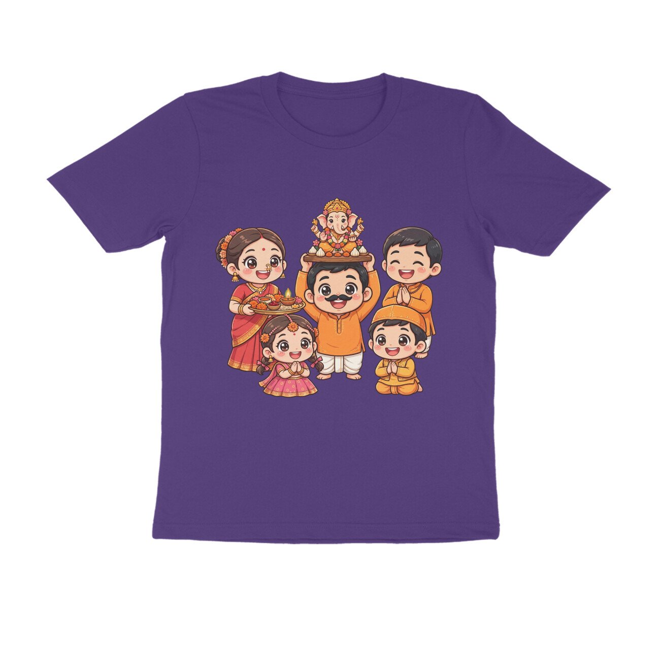 १ २ ३ ४ गणपतीचा जय जयकार | ५ ६ ७ ८ गणपतीचा थाटमाट T-Shirt | Ganpati Bappa - Image 9
