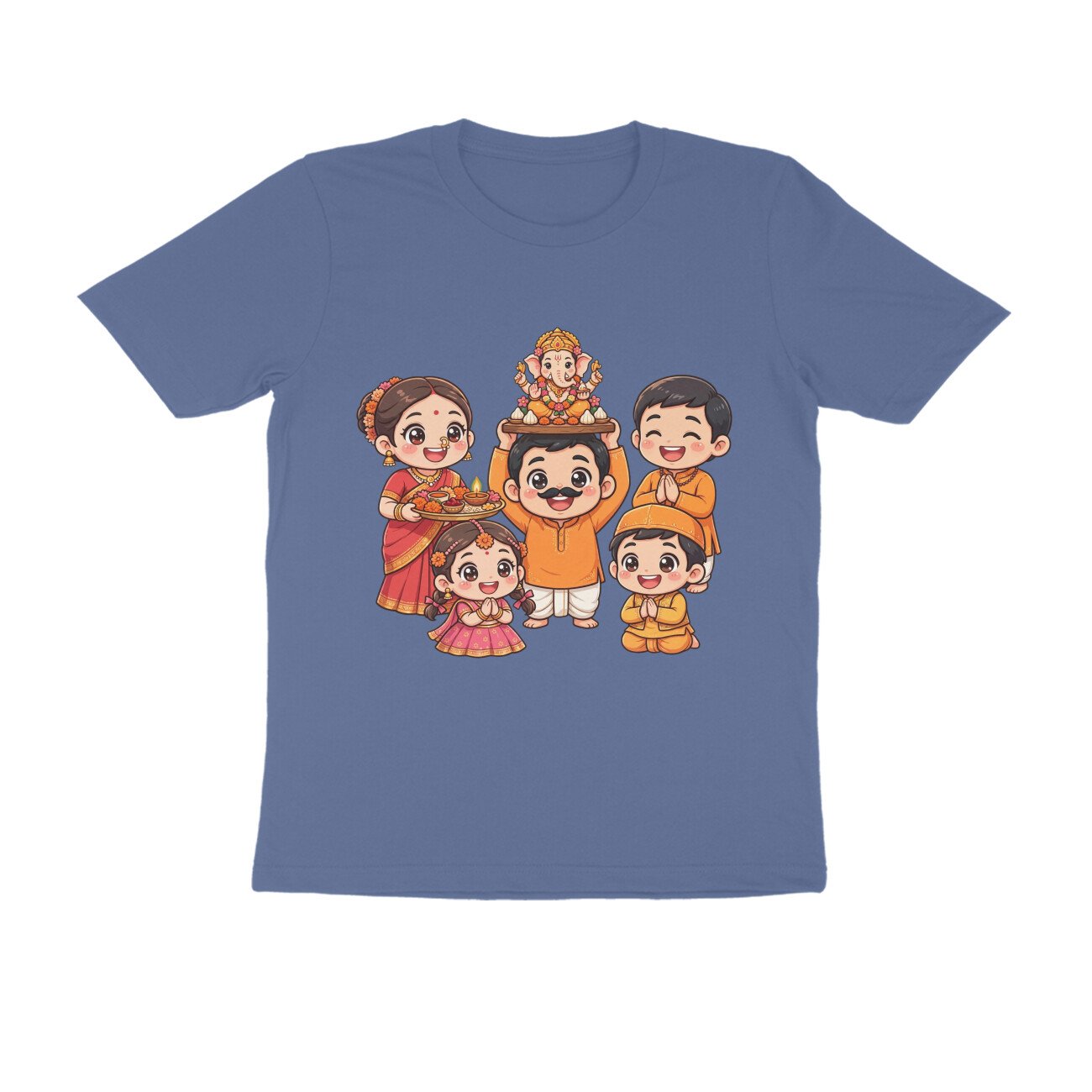 १ २ ३ ४ गणपतीचा जय जयकार | ५ ६ ७ ८ गणपतीचा थाटमाट T-Shirt | Ganpati Bappa - Image 13