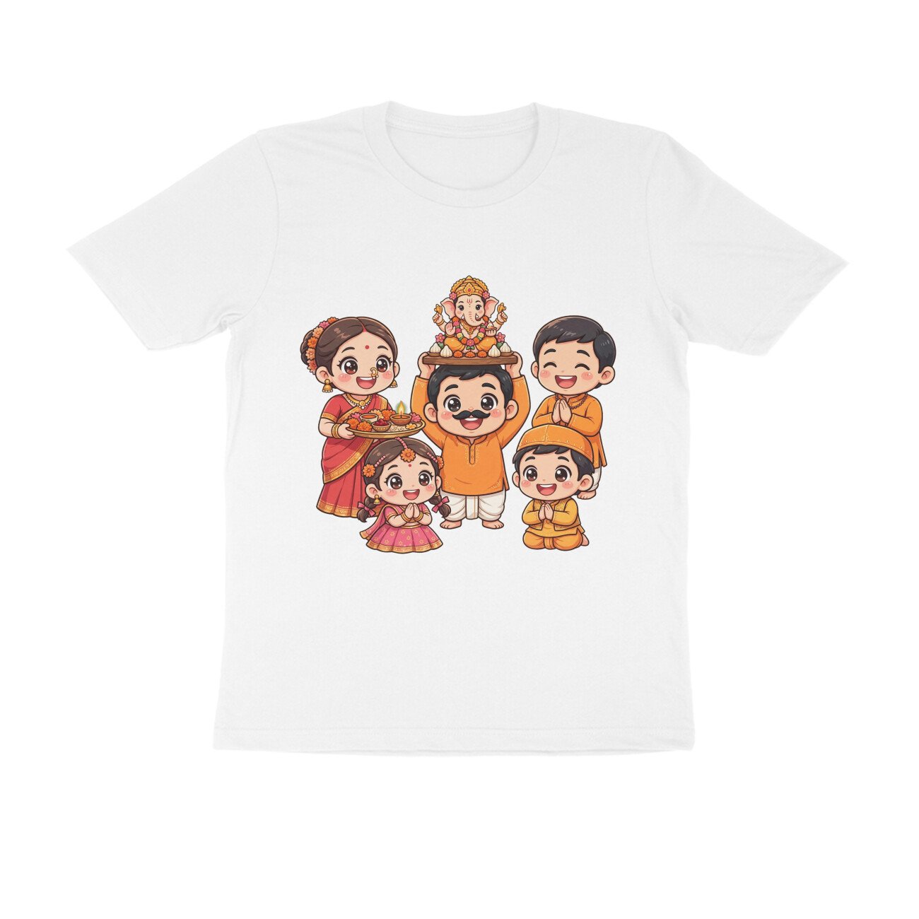१ २ ३ ४ गणपतीचा जय जयकार | ५ ६ ७ ८ गणपतीचा थाटमाट T-Shirt | Ganpati Bappa - Image 14