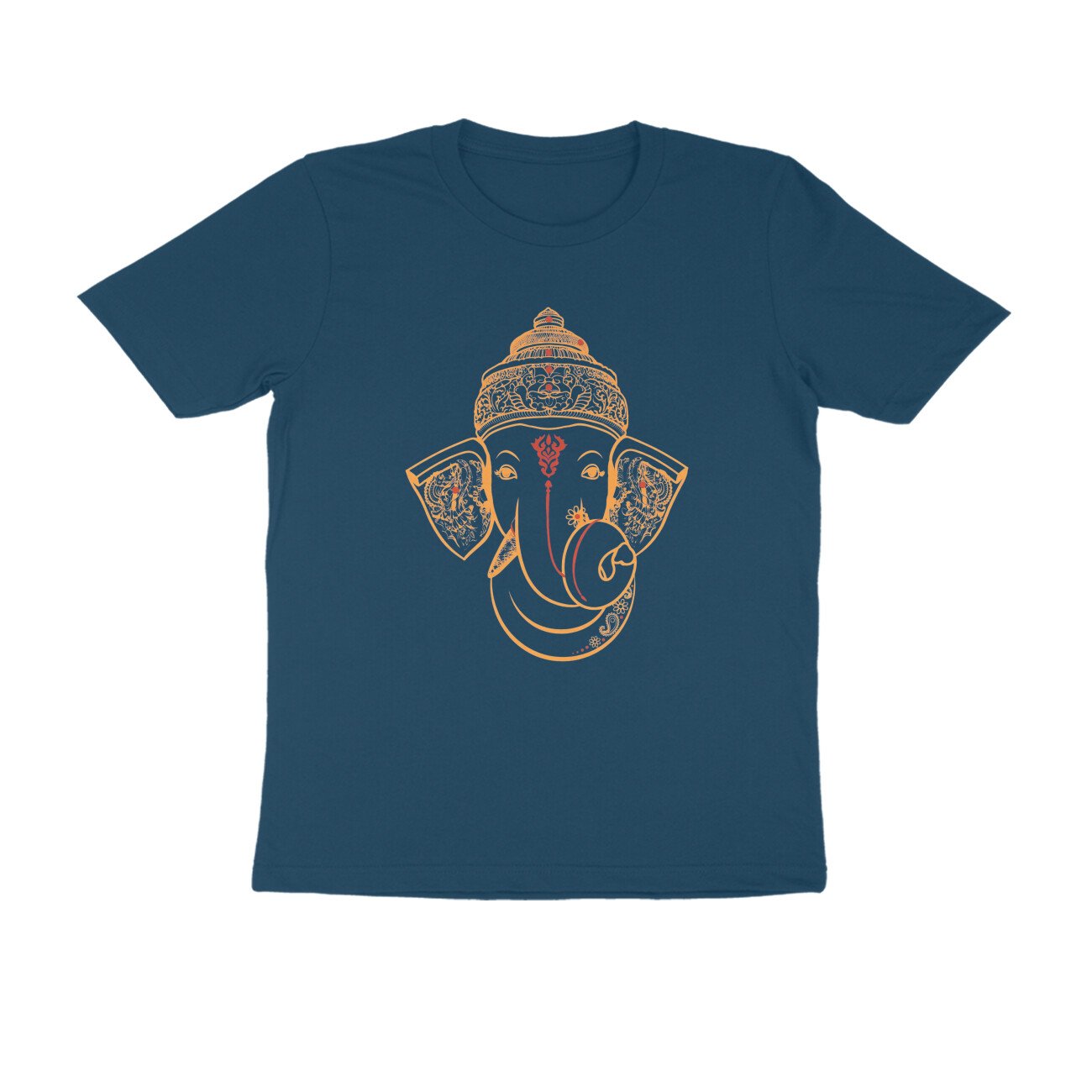 गणपती बाप्पा मोरया T-Shirt | Ganesh Chaturthi Marathi Festival & Ganpati Design - Image 2