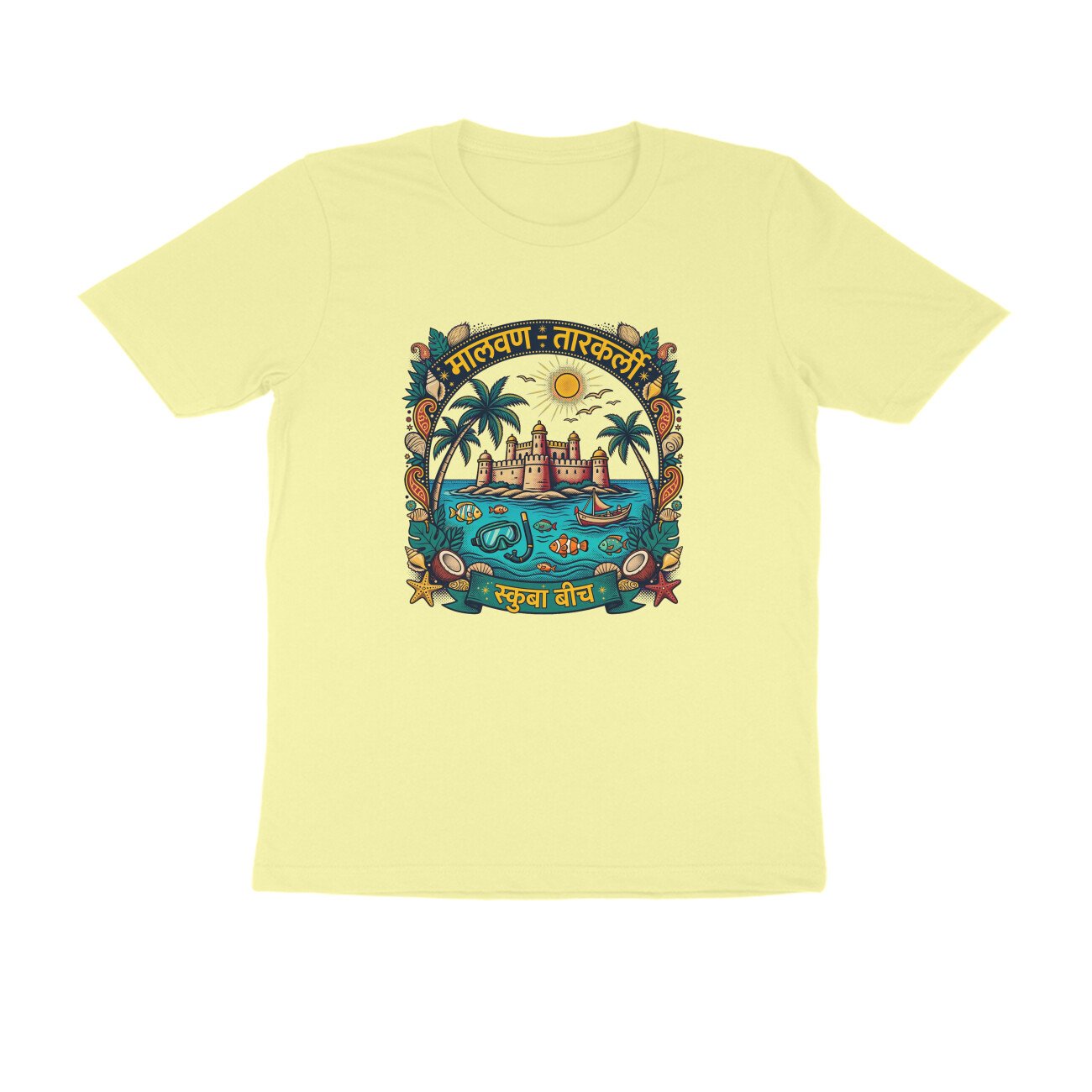 मालवण तारकर्ली Scuba Beach T-Shirt | Malvan Tarkarli Konkan Travel & Beach Life - Image 6