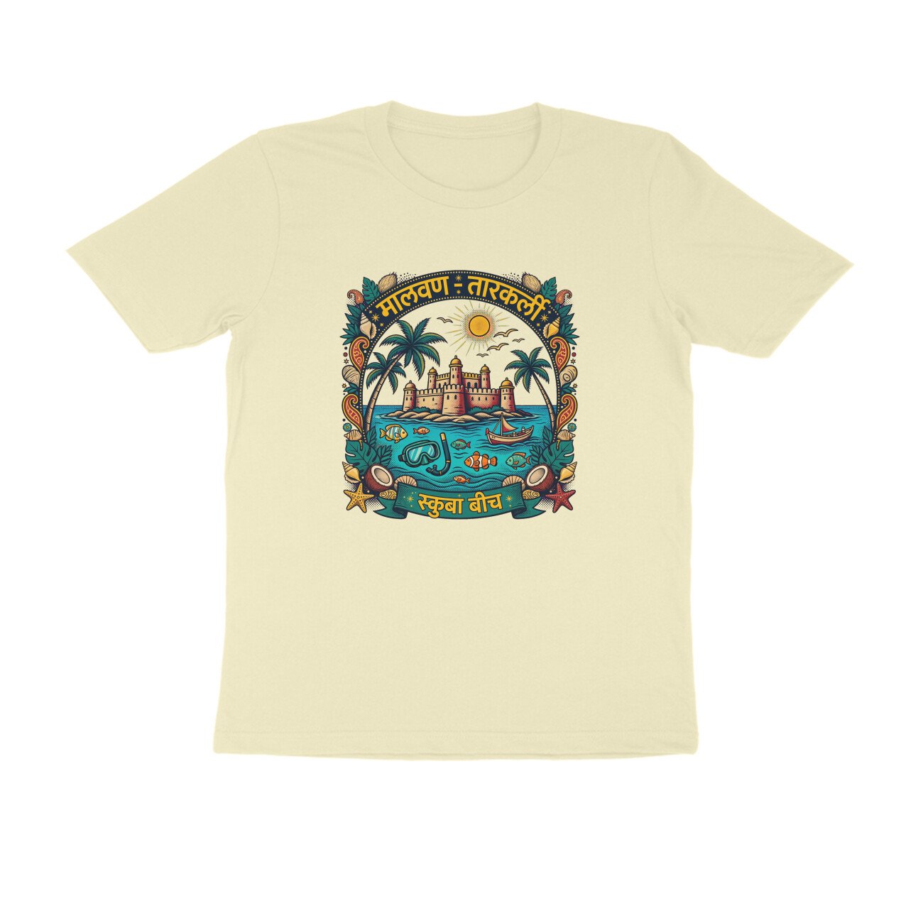 मालवण तारकर्ली Scuba Beach T-Shirt | Malvan Tarkarli Konkan Travel & Beach Life - Image 7