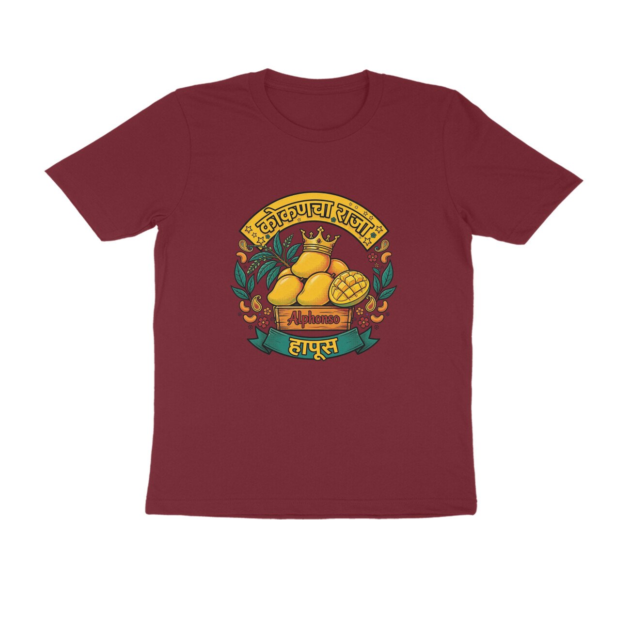 कोकणचा राजा – हापूस T-Shirt | Kokancha Raja Hapus Aam | Alphonso Mango Maharashtra Pride - Image 8