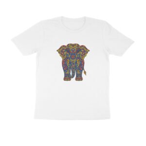 Rajasthani Block Print Elephant T-Shirt | Traditional Rajasthan Folk Art | Indian Textile Design