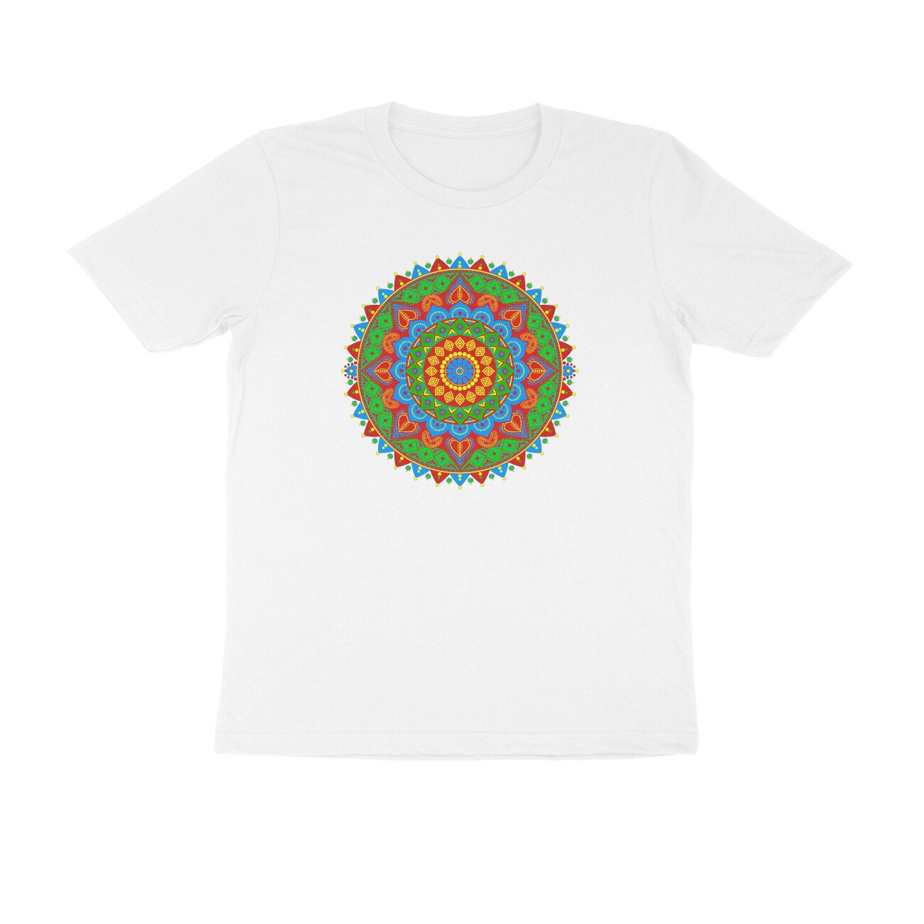 Rajasthani Bandhani Mandala T-Shirt | Traditional Rajasthan Tie-Dye & Folk Art Design - Image 3