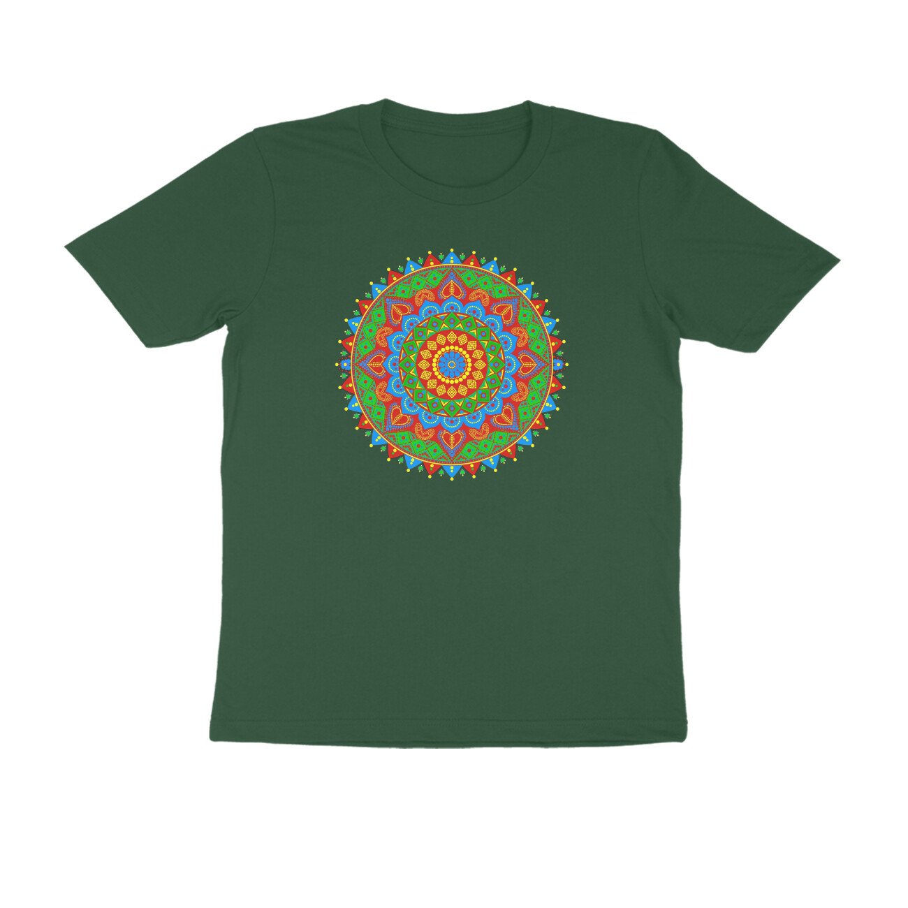 Rajasthani Bandhani Mandala T-Shirt | Traditional Rajasthan Tie-Dye & Folk Art Design - Image 14