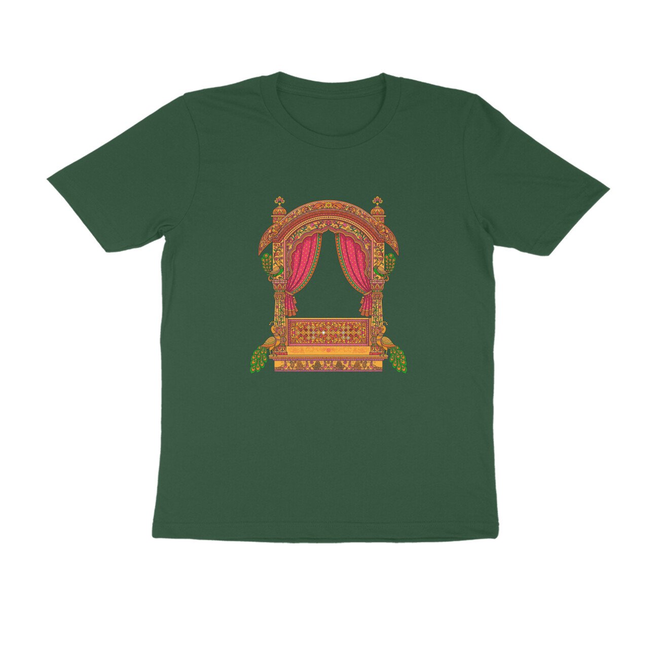Rajasthani Jharokha T-Shirt | Traditional Rajasthan Architecture | Royal Haveli Folk Art - Image 3