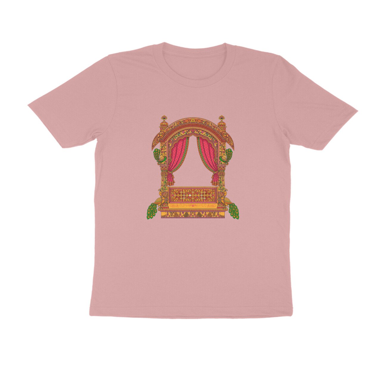 Rajasthani Jharokha T-Shirt | Traditional Rajasthan Architecture | Royal Haveli Folk Art - Image 6