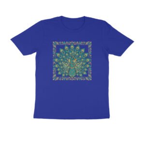 Rajasthani Miniature Peacock T-Shirt | Rajasthan Folk Art | Traditional Indian Painting Design