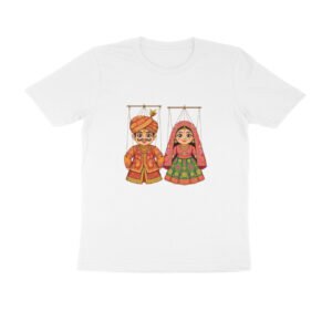 Rajasthani Kathputli Puppets T-Shirt | Traditional Puppet Folk Art | Rajasthan Culture