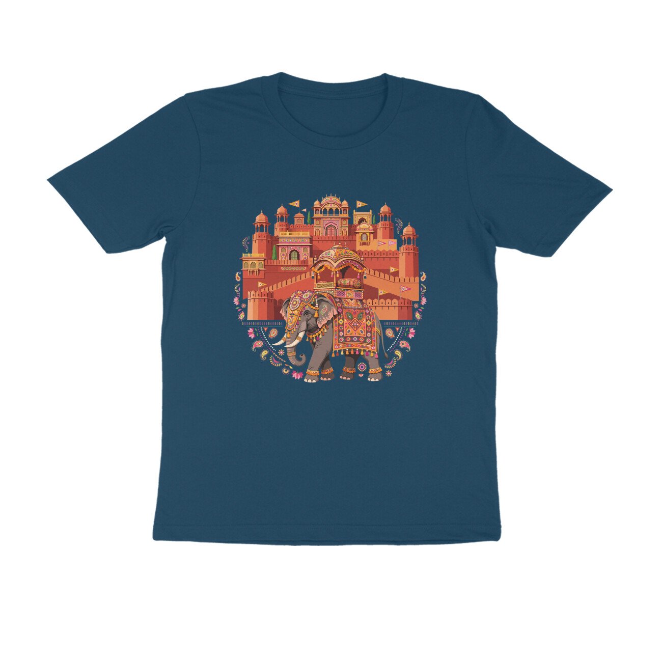 Amer Fort Rajasthan T-Shirt | Jaipur Heritage | Rajputana Architecture & Royal India - Image 2