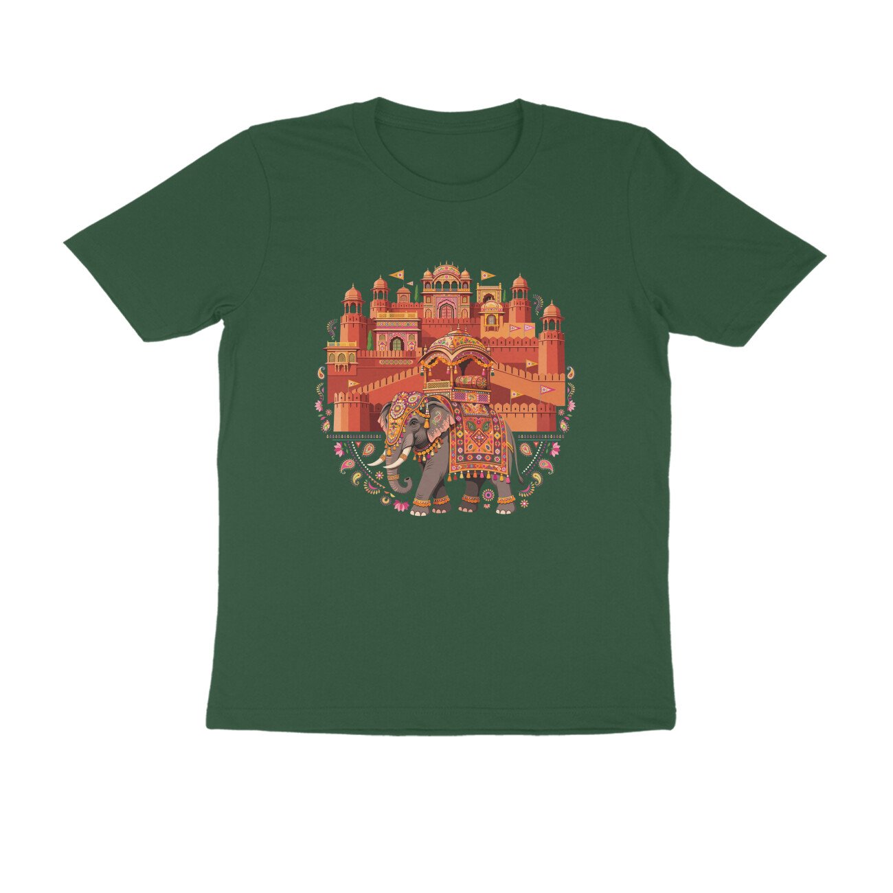 Amer Fort Rajasthan T-Shirt | Jaipur Heritage | Rajputana Architecture & Royal India - Image 3