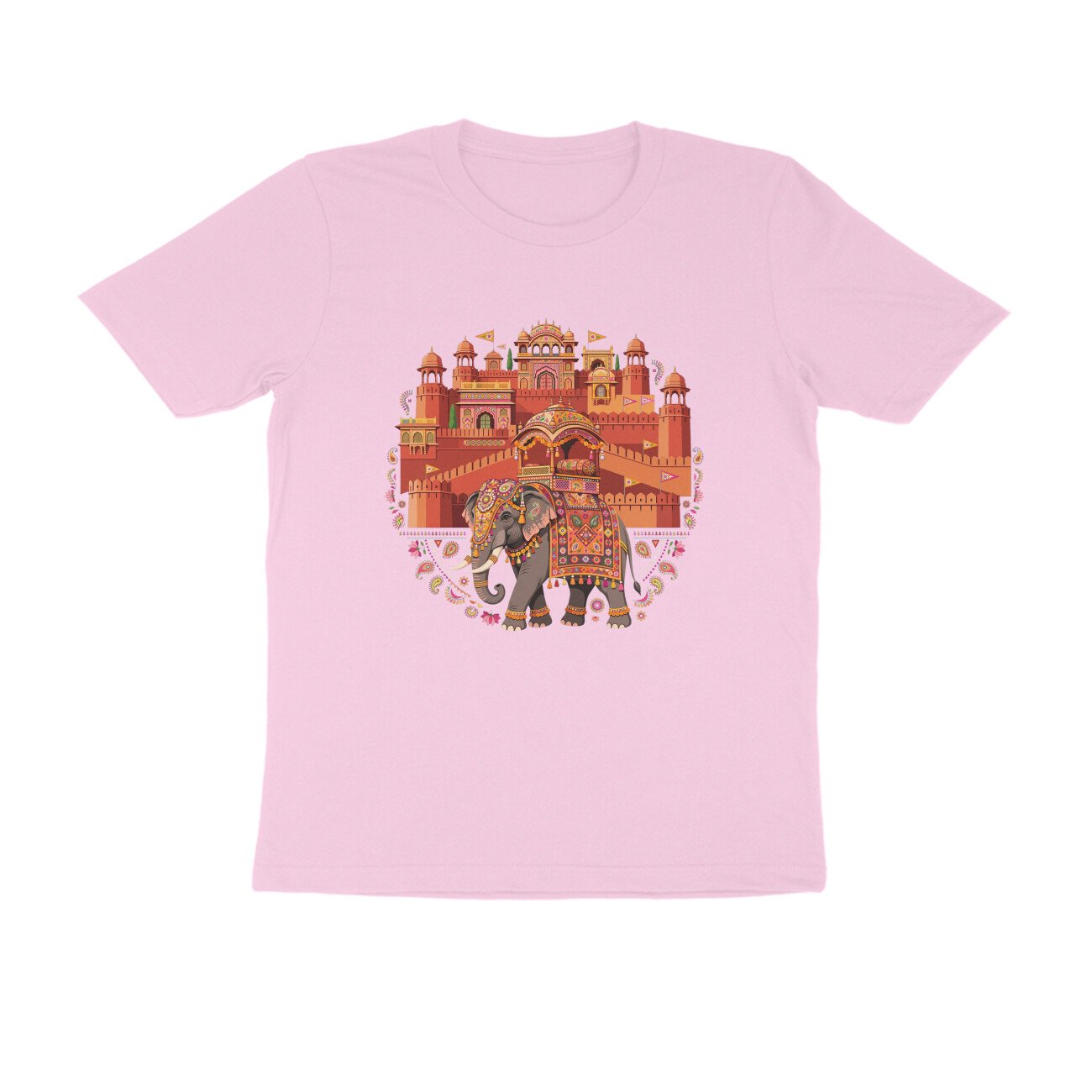 Amer Fort Rajasthan T-Shirt | Jaipur Heritage | Rajputana Architecture & Royal India - Image 4