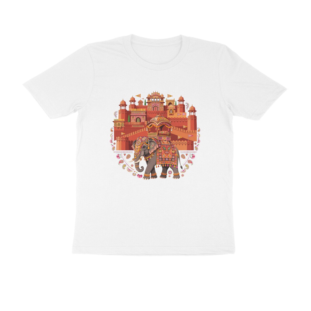 Amer Fort Rajasthan T-Shirt | Jaipur Heritage | Rajputana Architecture & Royal India - Image 10