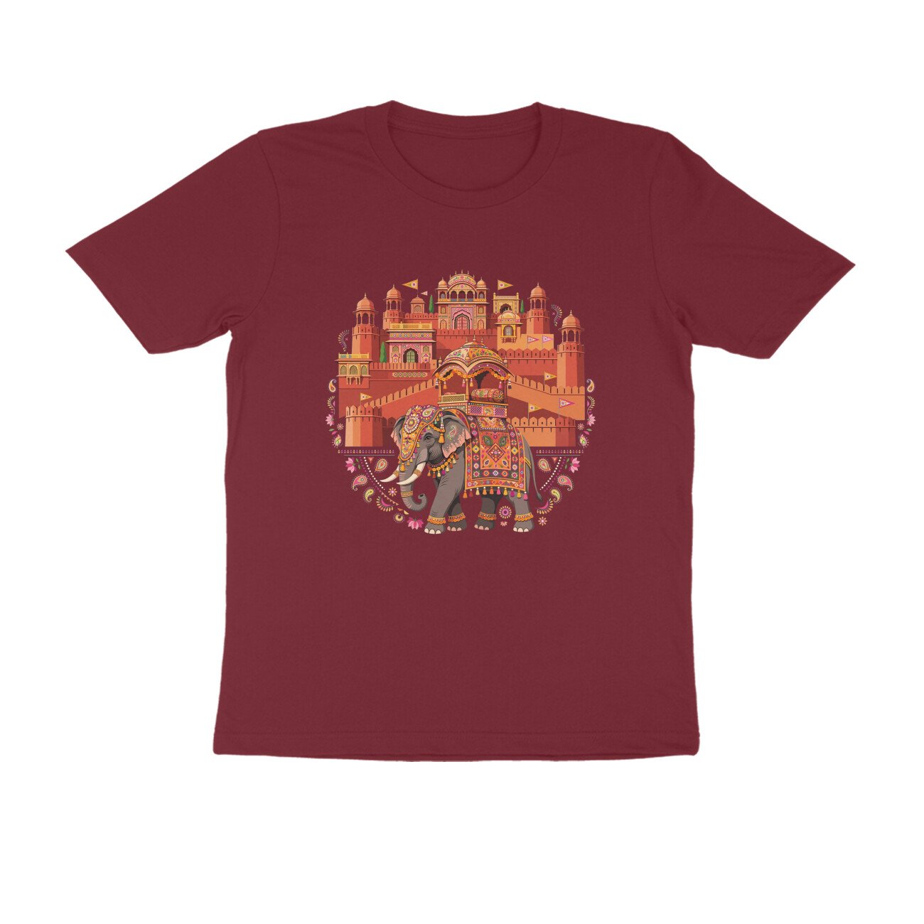 Amer Fort Rajasthan T-Shirt | Jaipur Heritage | Rajputana Architecture & Royal India - Image 13