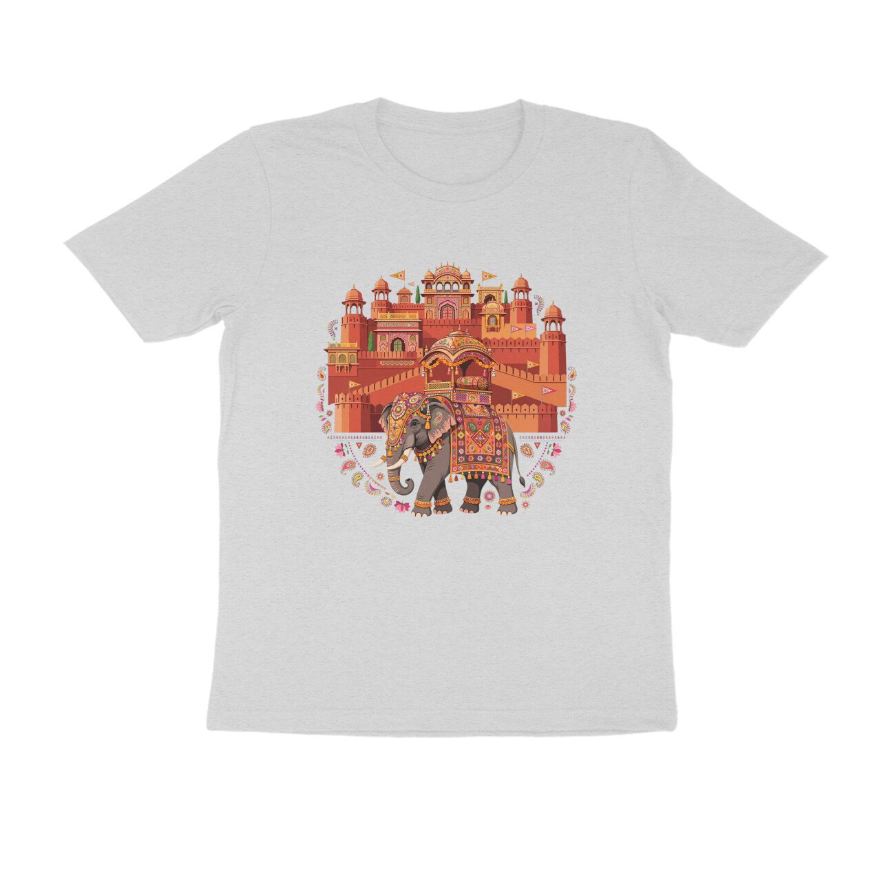 Amer Fort Rajasthan T-Shirt | Jaipur Heritage | Rajputana Architecture & Royal India - Image 14