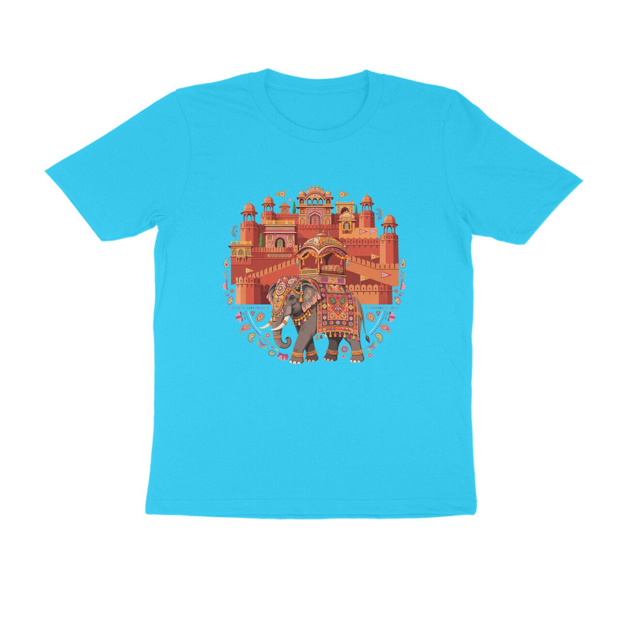 Amer Fort Rajasthan T-Shirt | Jaipur Heritage | Rajputana Architecture & Royal India - Image 16