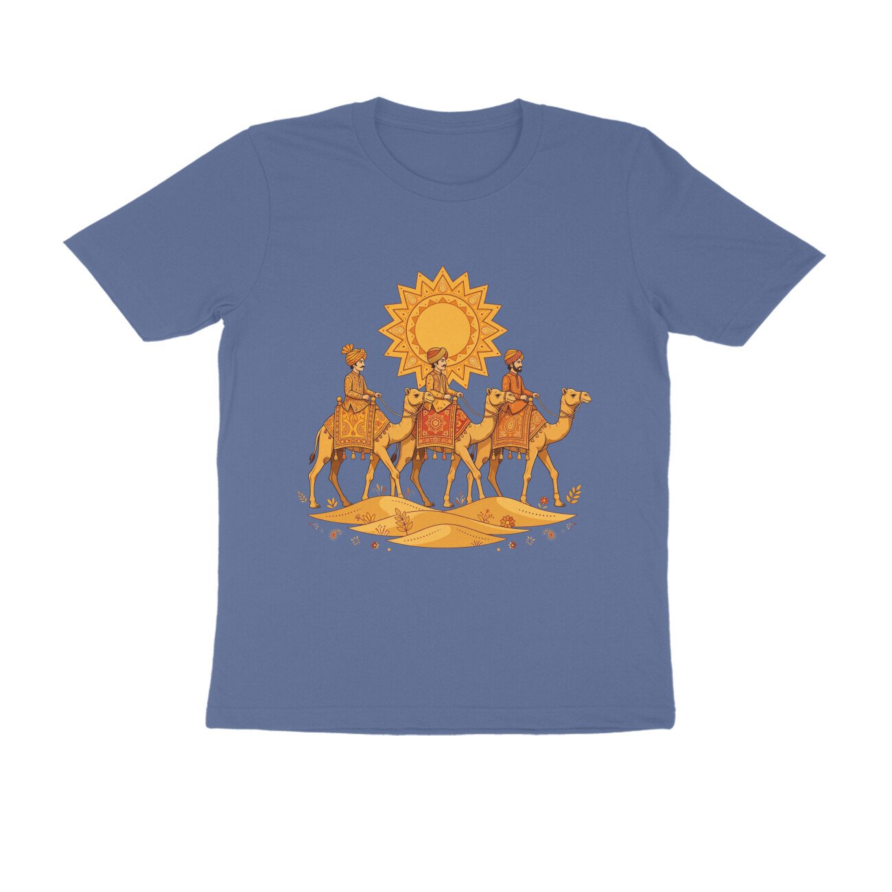 Rajasthani Camel Ride T-Shirt | Thar Desert Rajasthan | Traditional Desert Life Design - Image 6