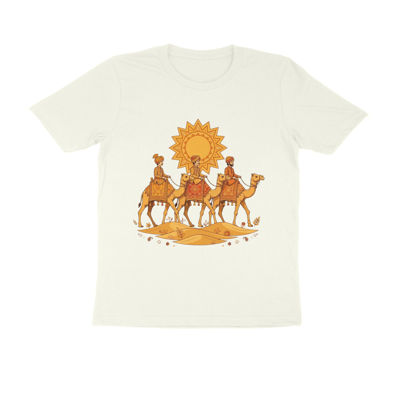 Rajasthani Camel Ride T-Shirt | Thar Desert Rajasthan | Traditional Desert Life Design - Image 8