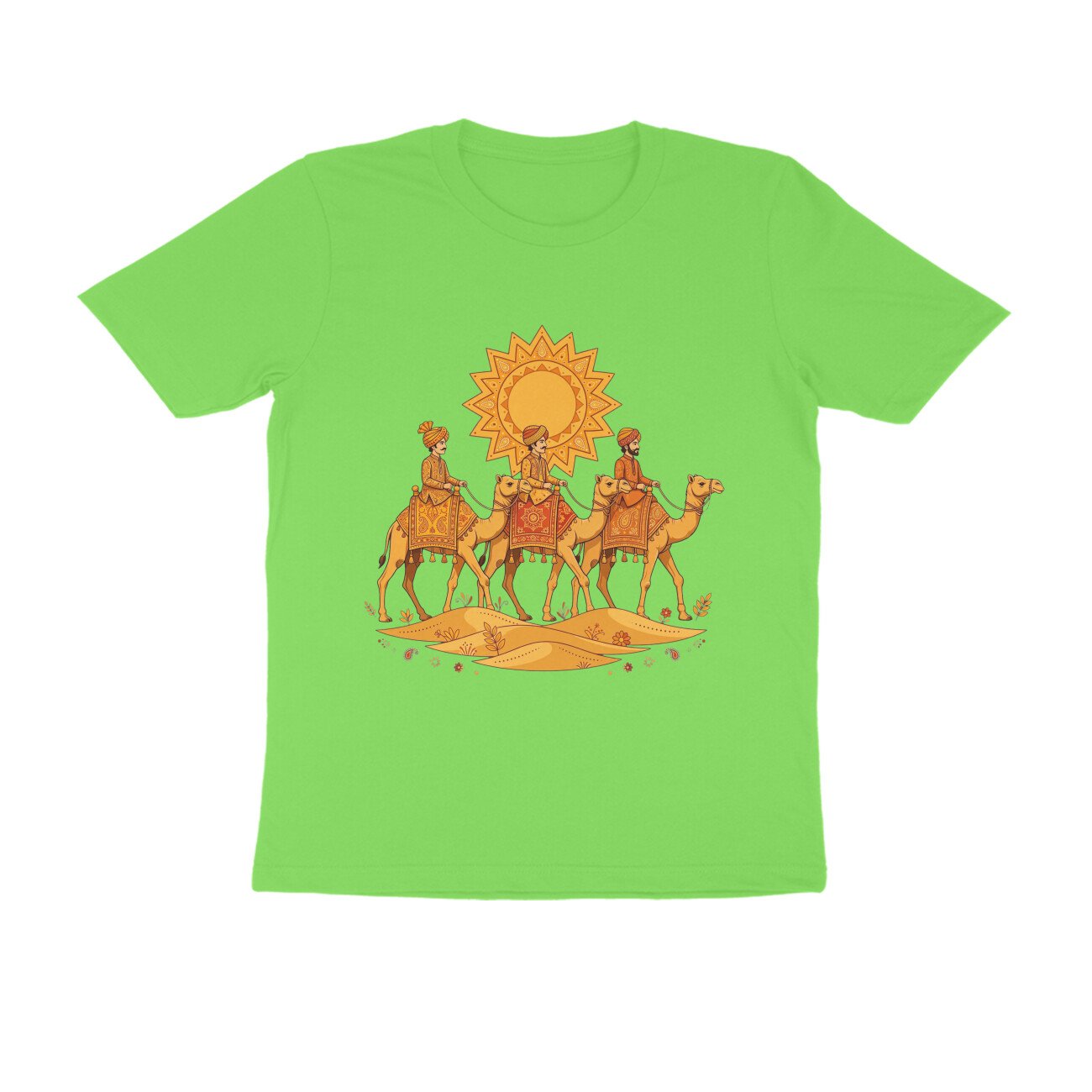 Rajasthani Camel Ride T-Shirt | Thar Desert Rajasthan | Traditional Desert Life Design - Image 9