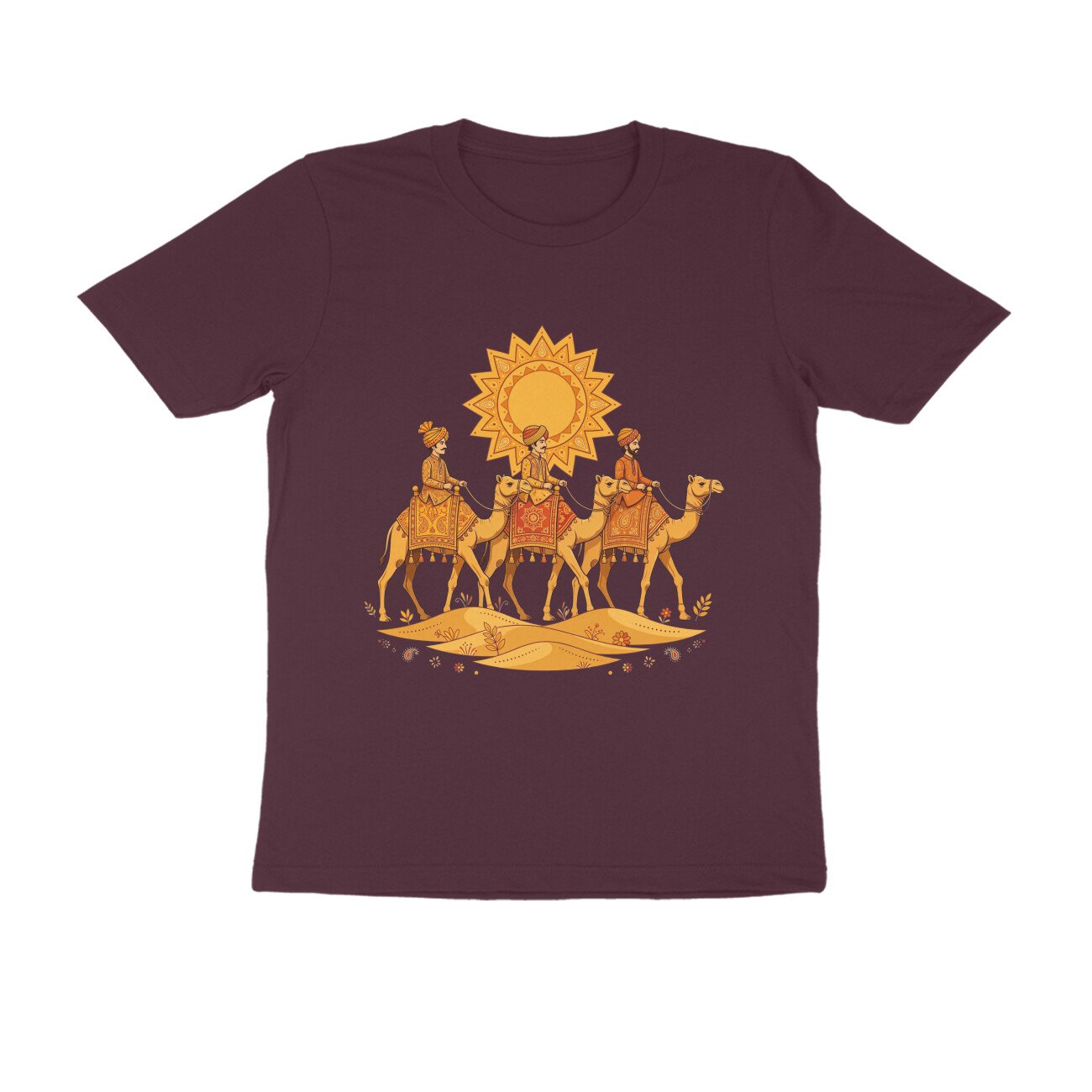 Rajasthani Camel Ride T-Shirt | Thar Desert Rajasthan | Traditional Desert Life Design - Image 13