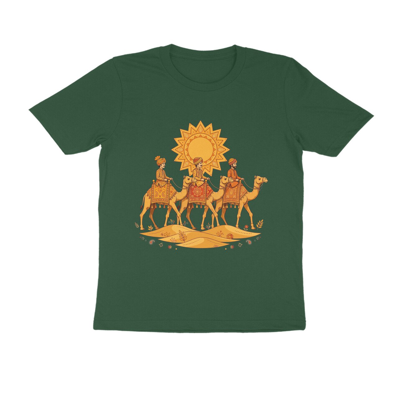 Rajasthani Camel Ride T-Shirt | Thar Desert Rajasthan | Traditional Desert Life Design - Image 14