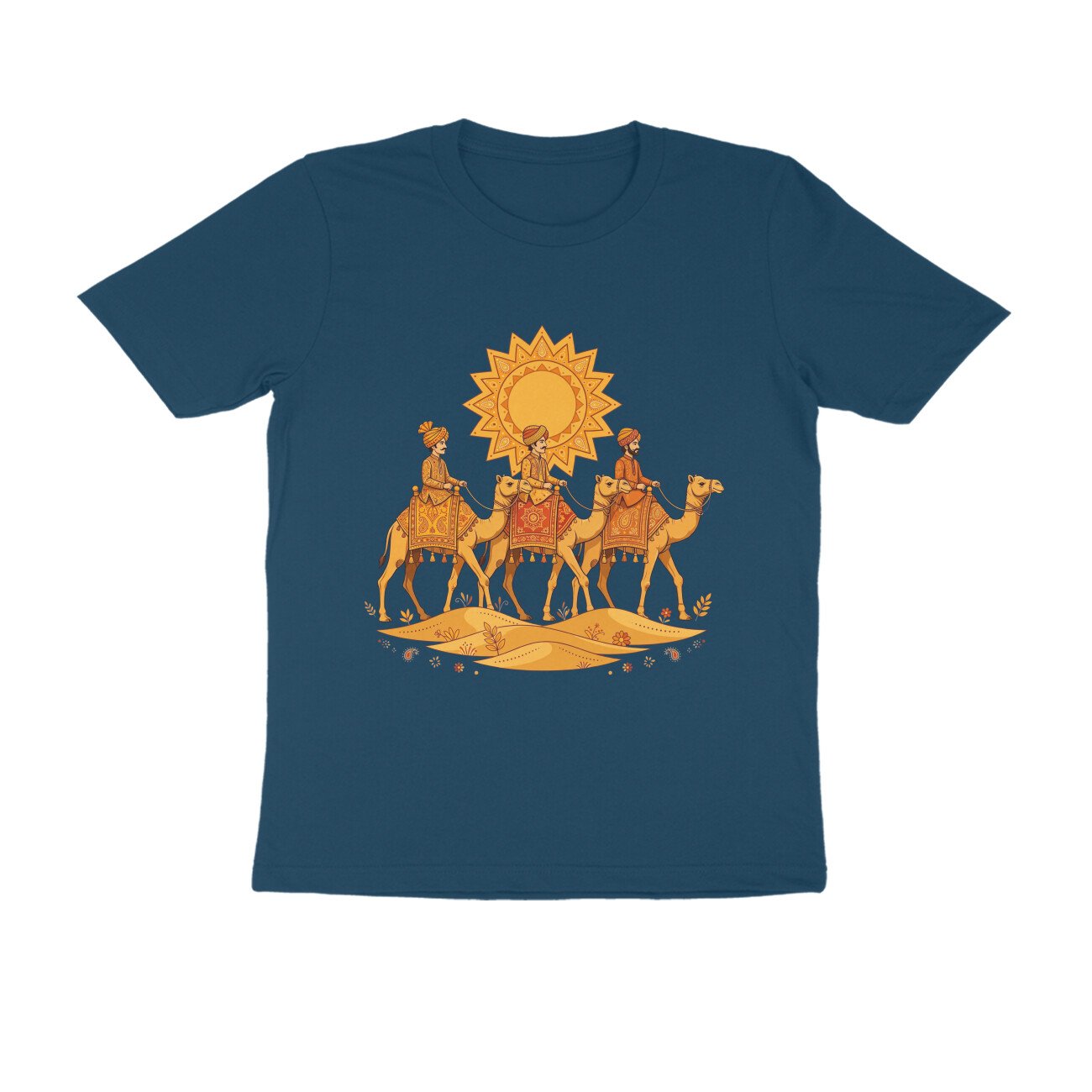 Rajasthani Camel Ride T-Shirt | Thar Desert Rajasthan | Traditional Desert Life Design - Image 15