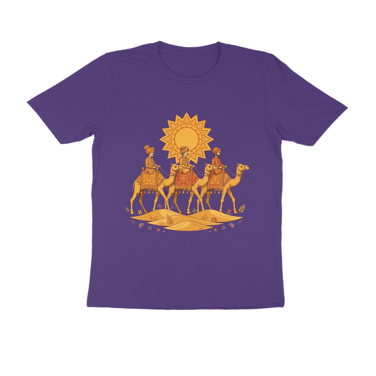 Rajasthani Camel Ride T-Shirt | Thar Desert Rajasthan | Traditional Desert Life Design - Image 16