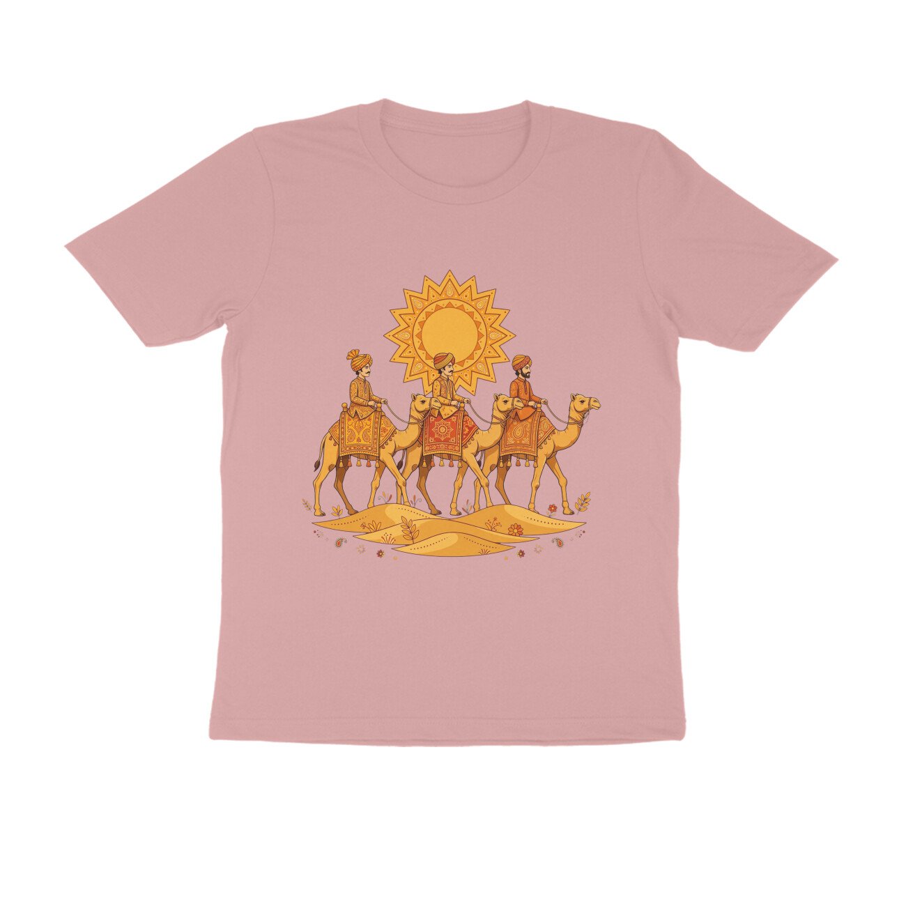 Rajasthani Camel Ride T-Shirt | Thar Desert Rajasthan | Traditional Desert Life Design - Image 17