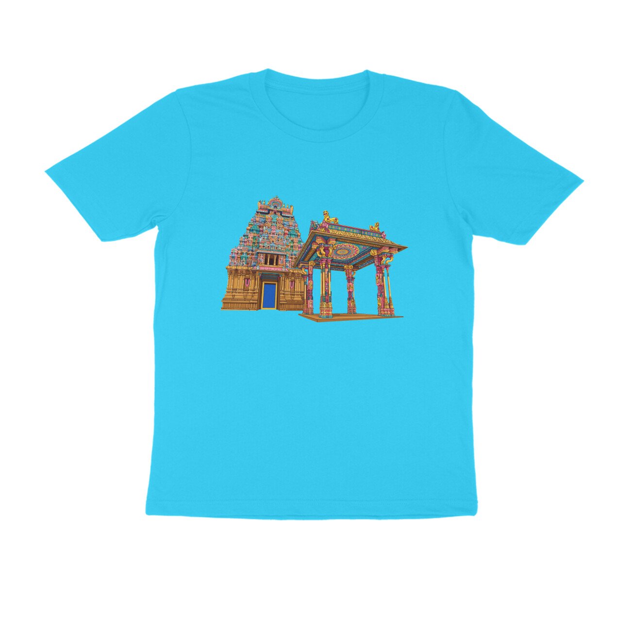 Tamil Nadu Temple Architecture T-Shirt | South Indian Heritage | Temple Art - Image 2
