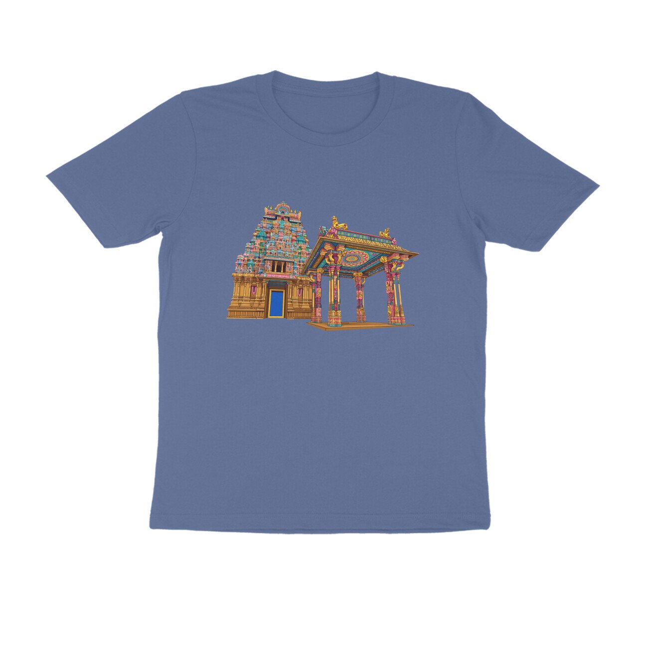 Tamil Nadu Temple Architecture T-Shirt | South Indian Heritage | Temple Art - Image 3