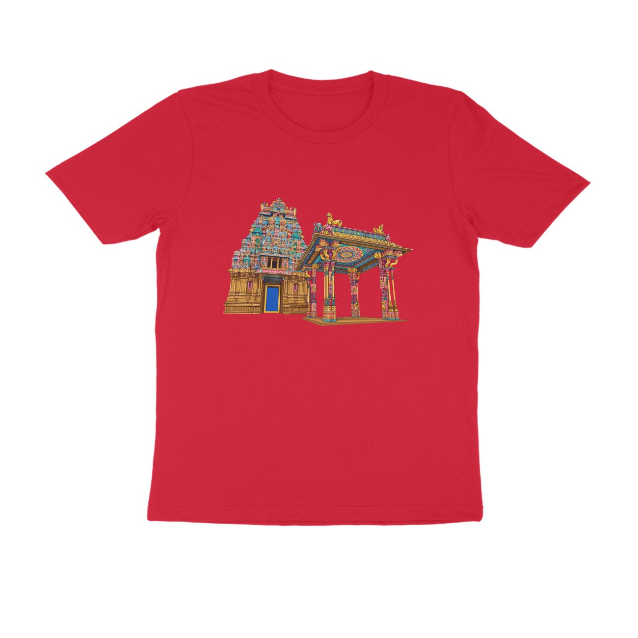 Tamil Nadu Temple Architecture T-Shirt | South Indian Heritage | Temple Art - Image 6