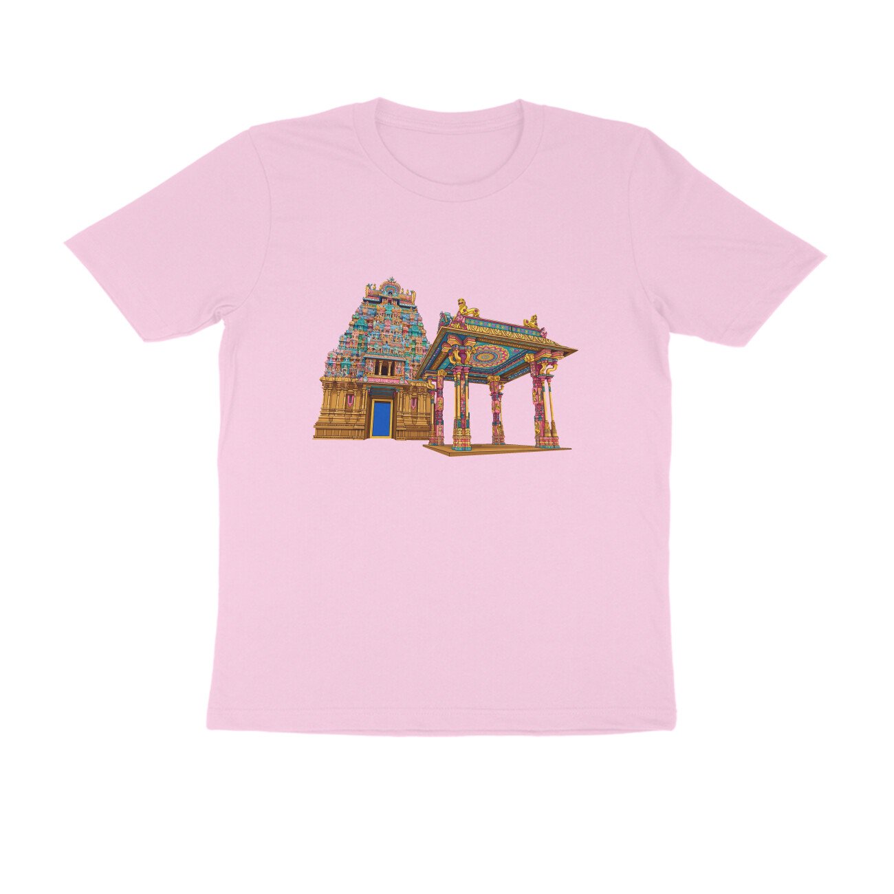 Tamil Nadu Temple Architecture T-Shirt | South Indian Heritage | Temple Art - Image 8