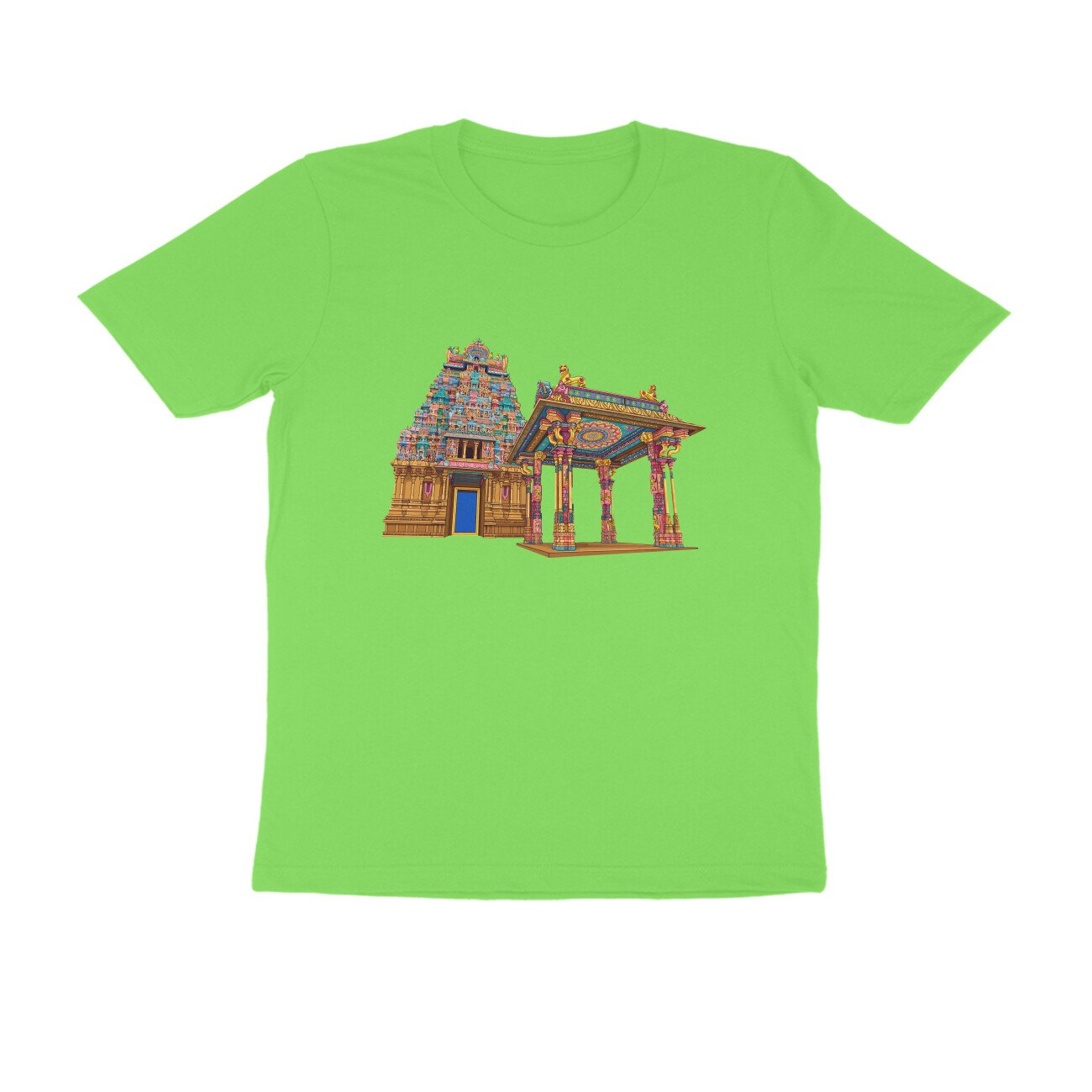 Tamil Nadu Temple Architecture T-Shirt | South Indian Heritage | Temple Art - Image 9