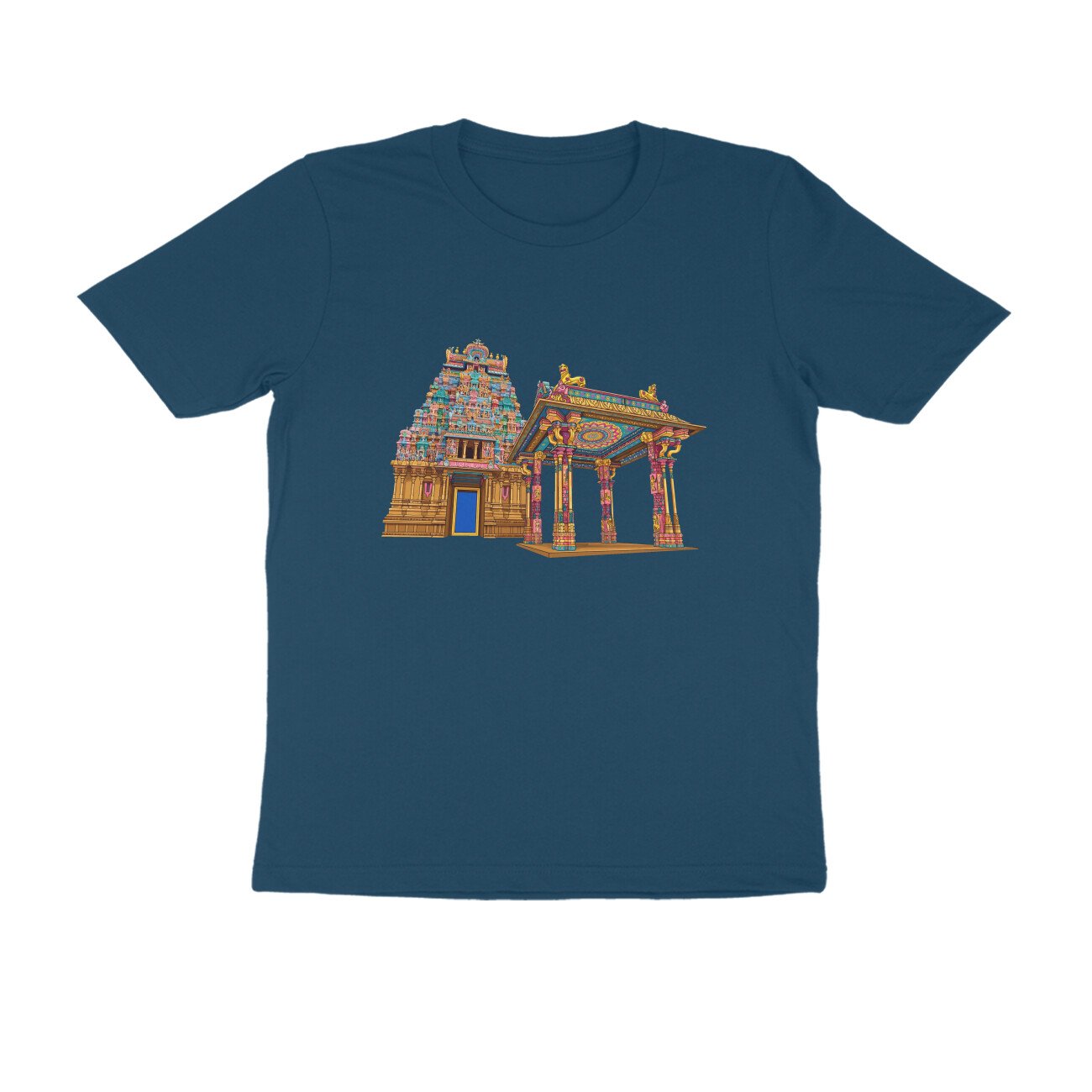 Tamil Nadu Temple Architecture T-Shirt | South Indian Heritage | Temple Art - Image 11
