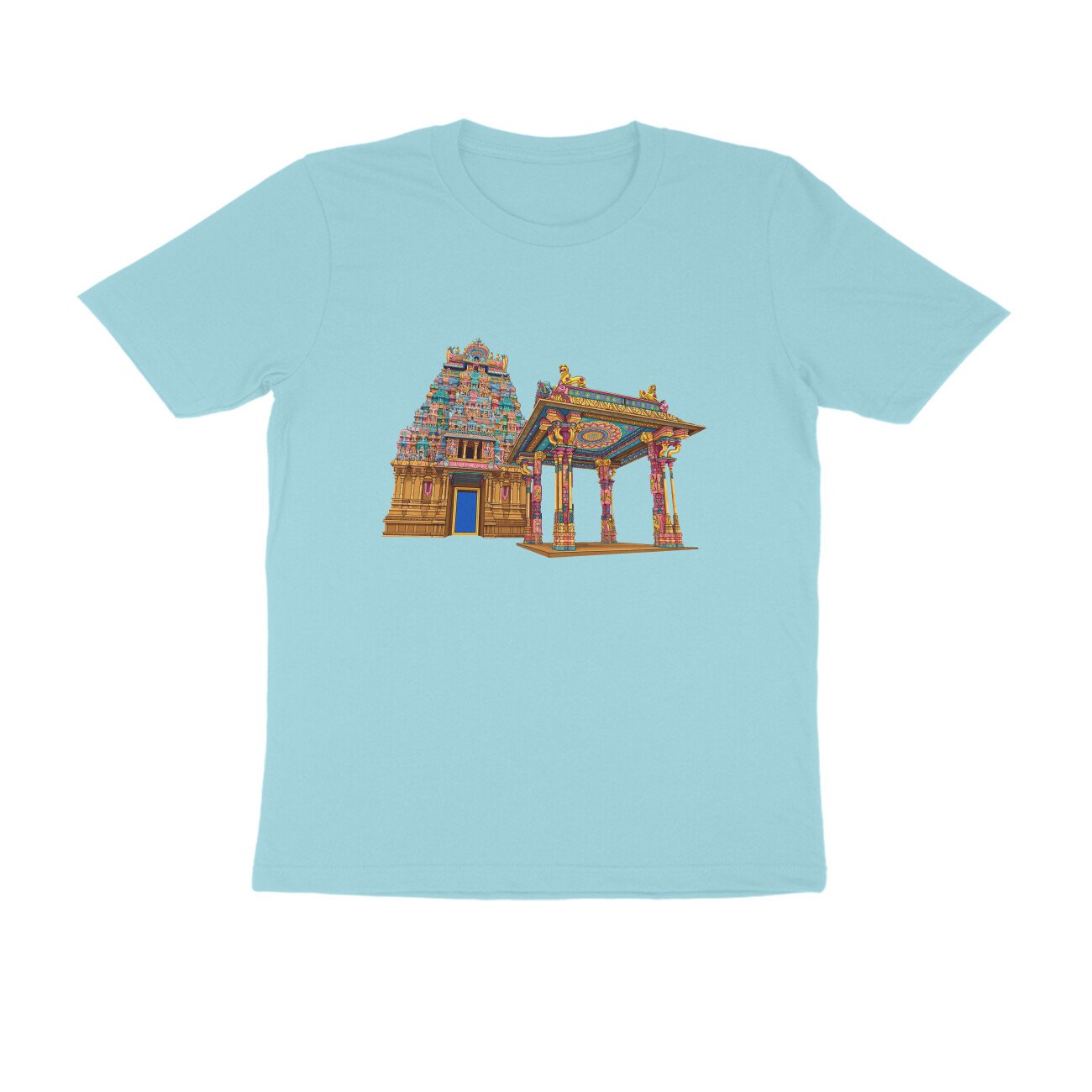 Tamil Nadu Temple Architecture T-Shirt | South Indian Heritage | Temple Art - Image 14
