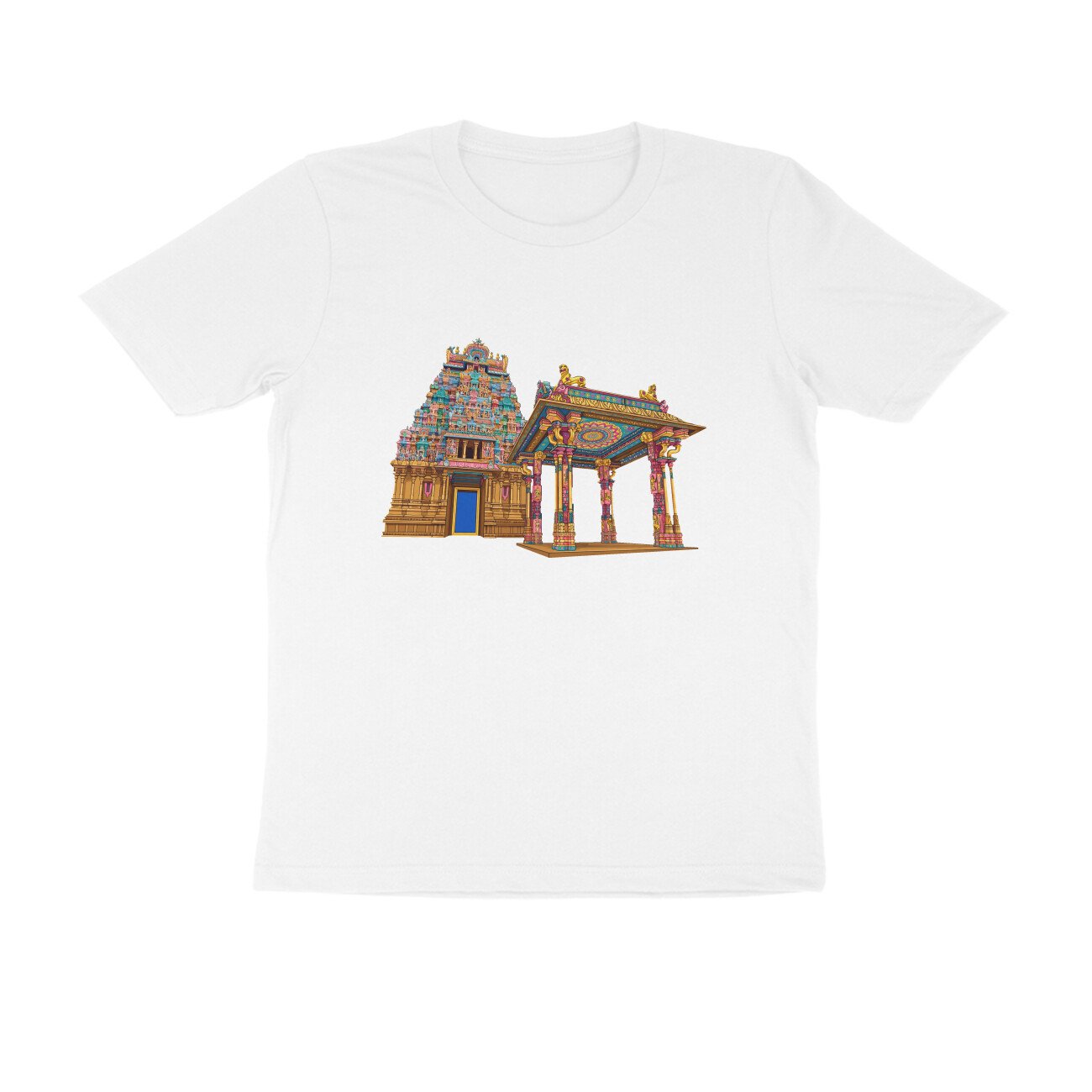 Tamil Nadu Temple Architecture T-Shirt | South Indian Heritage | Temple Art - Image 15