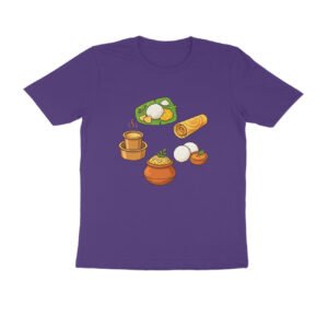 South Indian Food Delicacies T-Shirt | Idli Dosa Pongal Chutney & Banana Leaf Meal