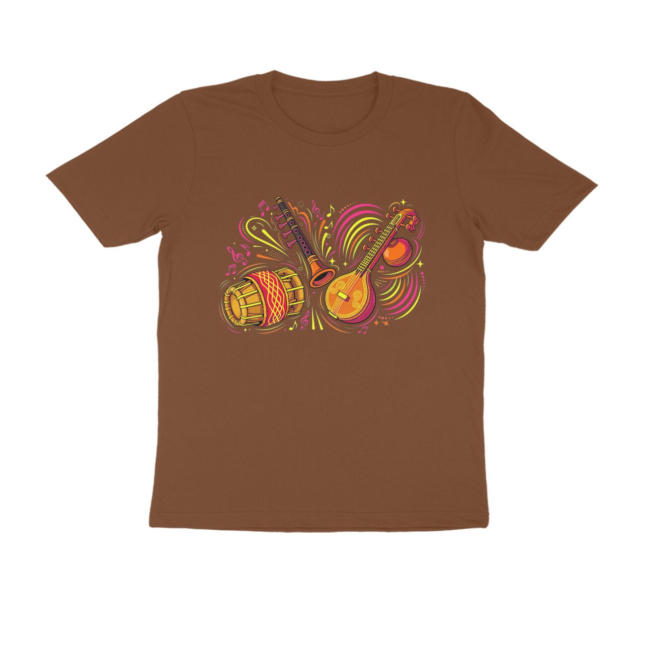 Tamil Musical Instruments T-Shirt | Traditional Tamil Music | South Indian Folk Music Art - Image 3