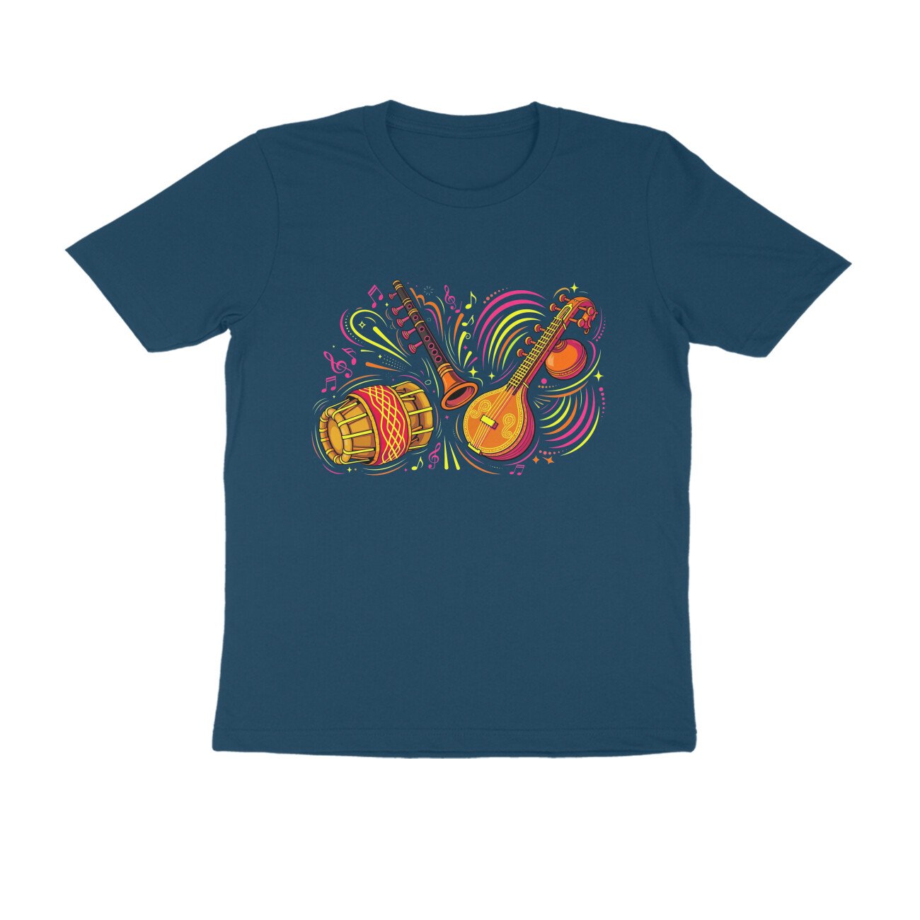 Tamil Musical Instruments T-Shirt | Traditional Tamil Music | South Indian Folk Music Art - Image 5